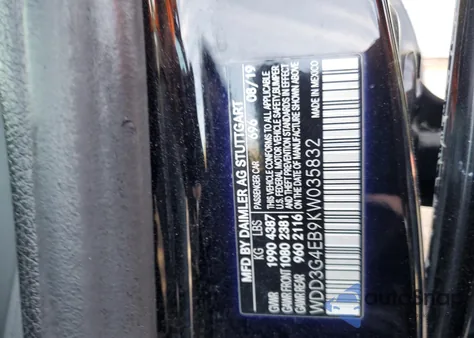 2019 Mercedes-Benz A 220 из США, поврежденный, VIN WDD3G4EB9KW035832